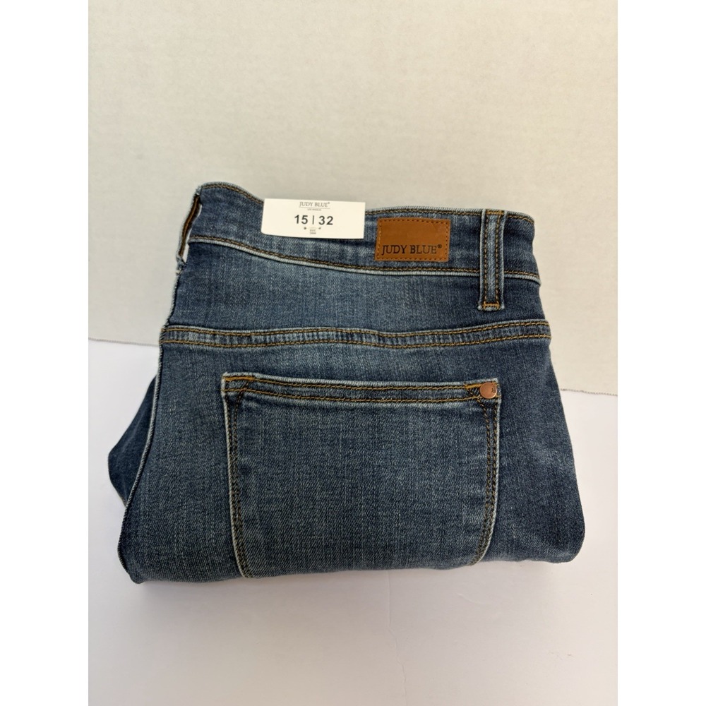 Judy Blue NWT Skinny Mid-Rise Denim Jeans Size 15/32 Style #82106 Non Distressed